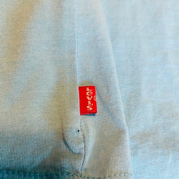 LEVI'S Aqua Cake Graphic Short Sleeve Crew Neck T-shirt Tee Cotton Unisex XS - Picture 8 of 13